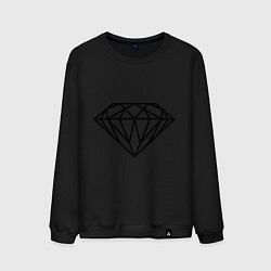 Свитшот хлопковый мужской SWAG Diamond, цвет: черный