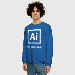 Свитшот хлопковый мужской Adobe Illustrator, цвет: синий — фото 2