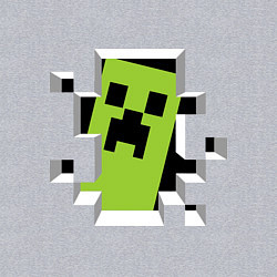 Свитшот хлопковый мужской Crash Minecraft, цвет: меланж — фото 2