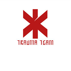 Свитшот хлопковый мужской Cyberpunk 2077: TRAUMA TEAM, цвет: белый — фото 2