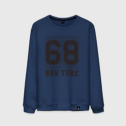 Свитшот хлопковый мужской New York 68, цвет: тёмно-синий