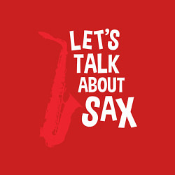Свитшот хлопковый мужской Let's talk about sax, цвет: красный — фото 2