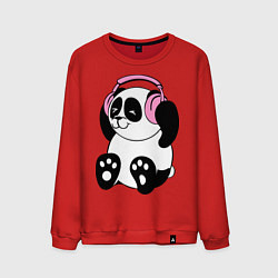 Мужской свитшот Panda in headphones панда в наушниках