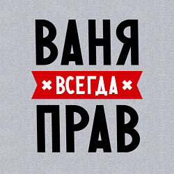 Свитшот хлопковый мужской Ваня всегда прав, цвет: меланж — фото 2