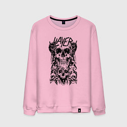 Свитшот хлопковый мужской Slayer Skulls, цвет: светло-розовый