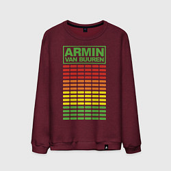 Свитшот хлопковый мужской Armin van Buuren: EQ цвета меланж-бордовый — фото 1
