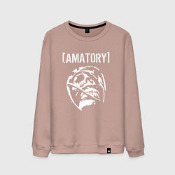 Свитшот хлопковый мужской Amatory, цвет: пыльно-розовый