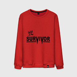 Свитшот хлопковый мужской WWE Survivor, цвет: красный