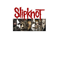 Свитшот хлопковый мужской Slipknot Faces, цвет: белый — фото 2