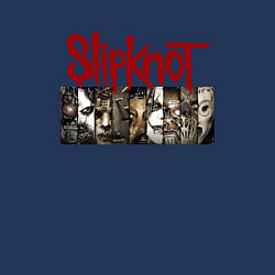 Свитшот хлопковый мужской Slipknot Faces, цвет: тёмно-синий — фото 2