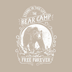 Свитшот хлопковый мужской Bear Camp Free Forever, цвет: миндальный — фото 2