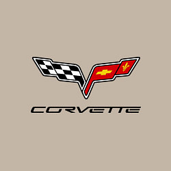 Свитшот хлопковый мужской Chevrolet corvette, цвет: миндальный — фото 2