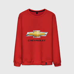 Свитшот хлопковый мужской Chevrolet логотип, цвет: красный