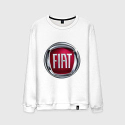 Свитшот хлопковый мужской FIAT logo, цвет: белый