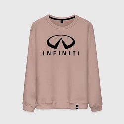 Свитшот хлопковый мужской Infiniti logo, цвет: пыльно-розовый