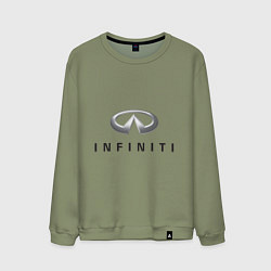 Свитшот хлопковый мужской Logo Infiniti, цвет: авокадо