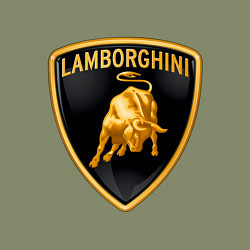 Свитшот хлопковый мужской Lamborghini logo, цвет: авокадо — фото 2