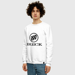 Свитшот хлопковый мужской Buick logo, цвет: белый — фото 2
