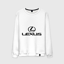 Свитшот хлопковый мужской Lexus logo, цвет: белый