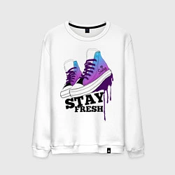 Свитшот хлопковый мужской Stay fresh, цвет: белый