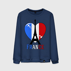 Свитшот хлопковый мужской France Love, цвет: тёмно-синий