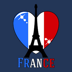 Свитшот хлопковый мужской France Love, цвет: тёмно-синий — фото 2