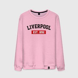 Свитшот хлопковый мужской FC Liverpool Est. 1892, цвет: светло-розовый