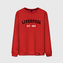 Свитшот хлопковый мужской FC Liverpool Est. 1892, цвет: красный