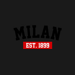 Свитшот хлопковый мужской FC Milan Est. 1899, цвет: черный — фото 2