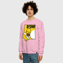 Свитшот хлопковый мужской Homer D'OH!, цвет: светло-розовый — фото 2