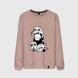 Свитшот хлопковый мужской CAT GOT YOUR SOUL, цвет: пыльно-розовый