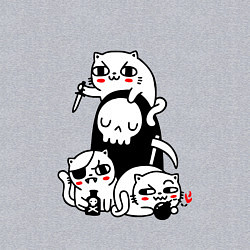 Свитшот хлопковый мужской CAT GOT YOUR SOUL, цвет: меланж — фото 2