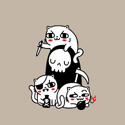 Свитшот хлопковый мужской CAT GOT YOUR SOUL, цвет: миндальный — фото 2