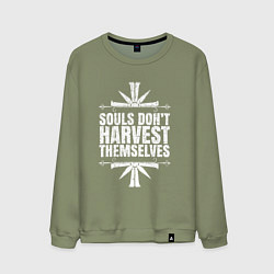 Свитшот хлопковый мужской Harvest Themselves, цвет: авокадо
