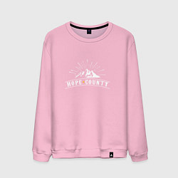 Свитшот хлопковый мужской Hope Count: Mountain, цвет: светло-розовый