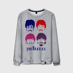 Свитшот хлопковый мужской The Beatles faces, цвет: меланж