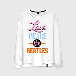 Мужской свитшот Love peace the Beatles