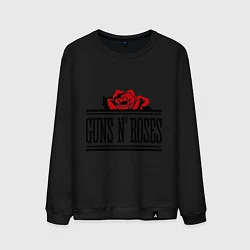 Свитшот хлопковый мужской Guns n Roses: rose, цвет: черный