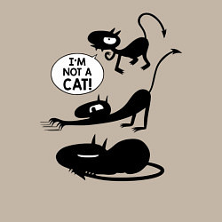 Свитшот хлопковый мужской I'm not a CAT!, цвет: миндальный — фото 2