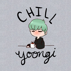 Свитшот хлопковый мужской Chill Yoongi, цвет: меланж — фото 2