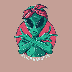 Свитшот хлопковый мужской Alien Gangster, цвет: пыльно-розовый — фото 2