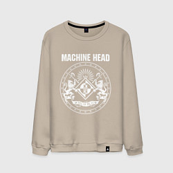 Свитшот хлопковый мужской Machine Head MCMXCII, цвет: миндальный