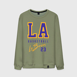 Свитшот хлопковый мужской Lebron 23: Los Angeles, цвет: авокадо