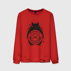 Свитшот хлопковый мужской Narute Totoro, цвет: красный