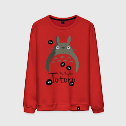 Свитшот хлопковый мужской My Neighbor Totoro, цвет: красный