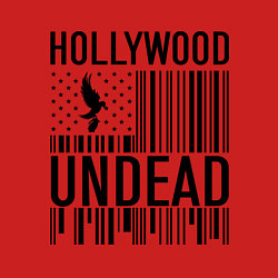 Свитшот хлопковый мужской Hollywood Undead: flag, цвет: красный — фото 2