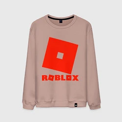 Свитшот хлопковый мужской Roblox Logo, цвет: пыльно-розовый