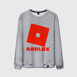 Свитшот хлопковый мужской Roblox Logo, цвет: меланж