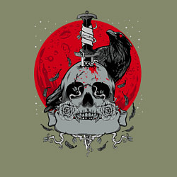 Свитшот хлопковый мужской Ворон, цвет: авокадо — фото 2