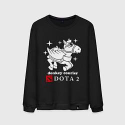 Свитшот хлопковый мужской Dota 2: Donkey courier, цвет: черный